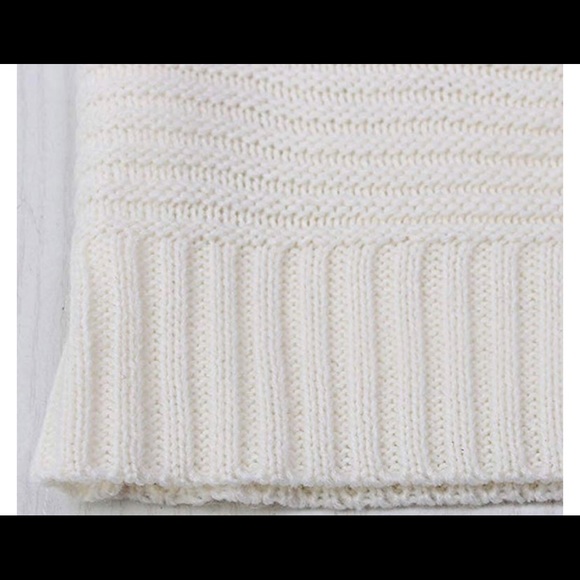 Gray crew knit loose long sleeve sweater - Picture 2 of 4